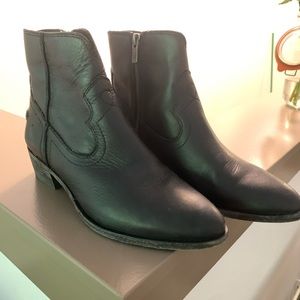 Frye black ankle boots
